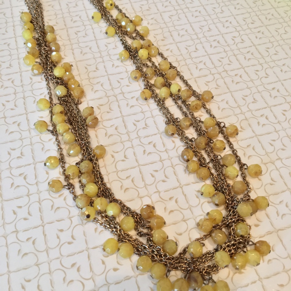 Vintage Pea beaded Necklace